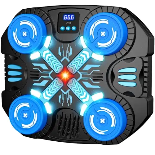 Smart Music Boxing Machine für Kinder - mit Handschuhen, Bluetooth - 3 Interaktive Spielmodi - Wandmontierte Boxmaschine, LED-Punktanzeige - Kinder Spielzeug ab 3-12 Jahre, Geschenk für Jungen