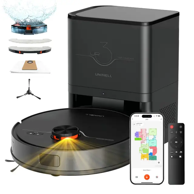 Saugroboter mit wischfunktion 7000Pa, Staubsauger Roboter mit Absaugstation 3.5L,180Min Laufzeit,LiDAR Navigation,Roboterstaubsauger für Tierhaare Teppich Böden,APP Steuerung