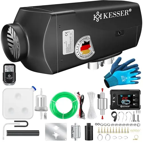 KESSER Dieselheizung 8 kW Lufterhitzer 12V/24V mit Timer und Fernbedienung