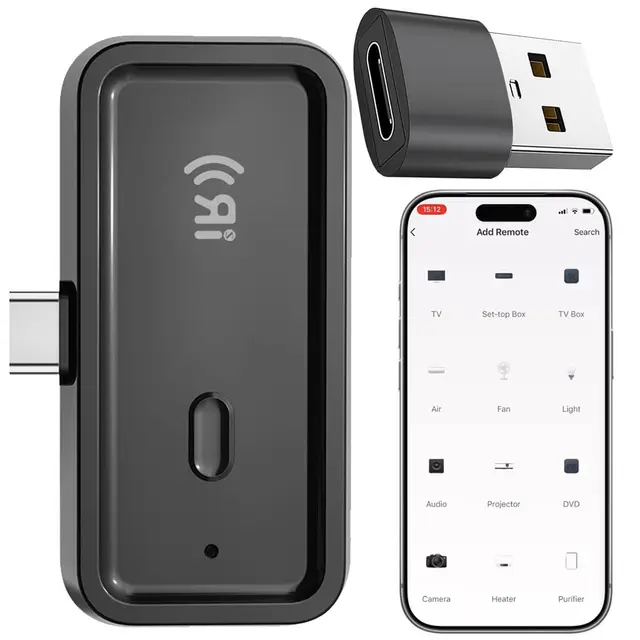 WLAN IR Fernbedienung Sprachsteuerung Smartphone Blaster für Alexa für Google Assistant WLAN Smart Home Fernbedienung für TV, AC, Ventilatoren, All-in-One Hub mit Szenen & Timer