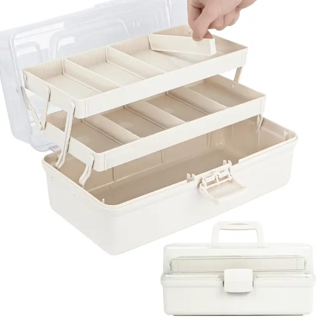 Creahaus Mehrzweck-Aufbewahrungsbox 37,5 cm Weiß