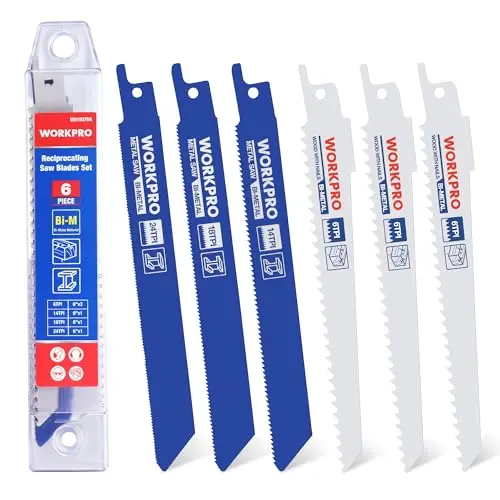 WORKPRO W016076 Bi-Metall Sägeblatt-Set 6-tlg