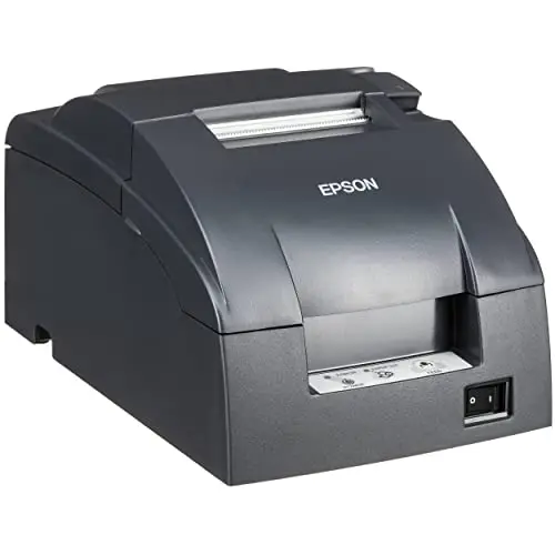 Epson TM-U220B Dot Matrix Compact POS Impact Receipt and Kitchen Label Printer - DK Port and Ethernet Connectivity - Druckgeschwindigkeiten bis zu 6,0 lps, 4 Zeilen pro Sekunde, Auto-Cutter, MPOS