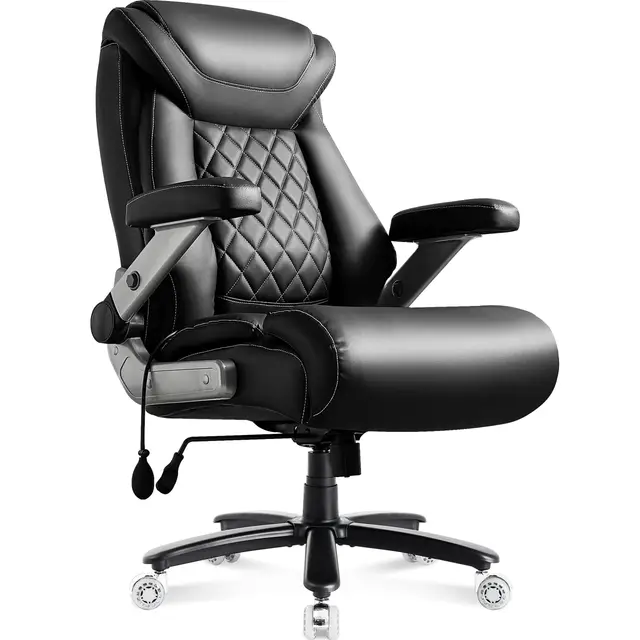 Bosmiller Chefsessel Bürostuhl 250kg Belastbarkeit Ergonomischer Bürostuhl Schreibtischstuhl mit Verstellbare Armlehnen