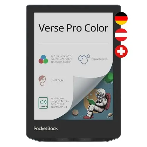 Pocketbook Verse Pro Color Blaugrau 16GB eBook-Reader 6" Dach-Version Touch eINK