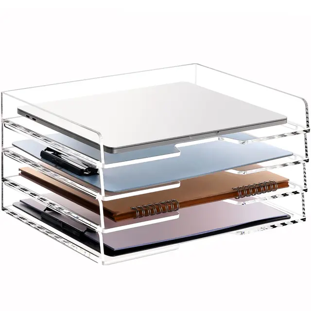 sanrui 4er set stapelbare briefablage