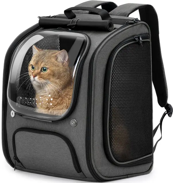 pecute PB-SCB01 Bubble Haustier-Rucksack Grau