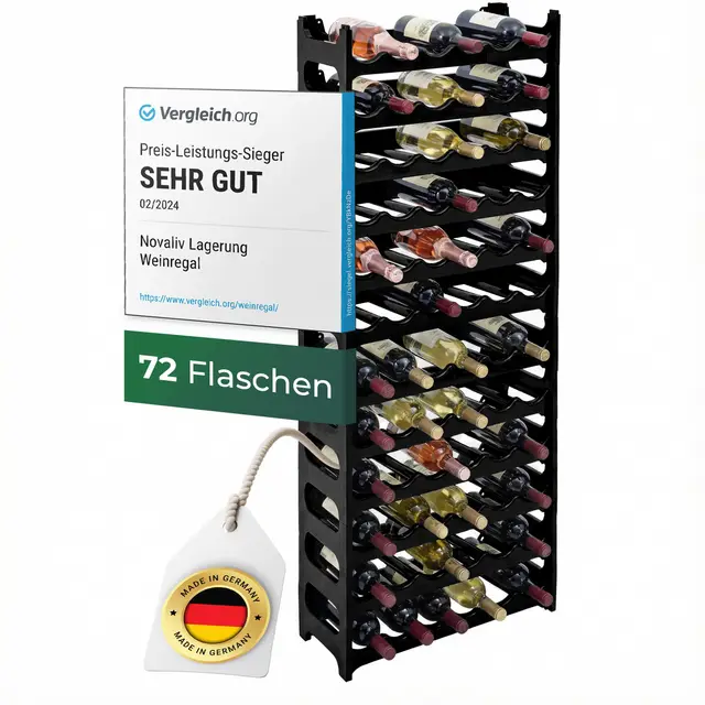 novaliv modulares flaschenregal schwarz