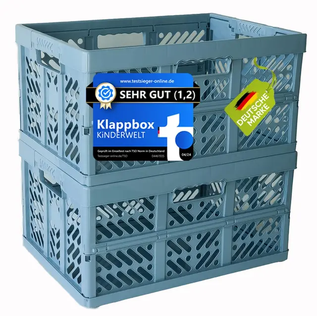 KiNDERWELT Profi-Klappbox 45 L 2er-Set Blau