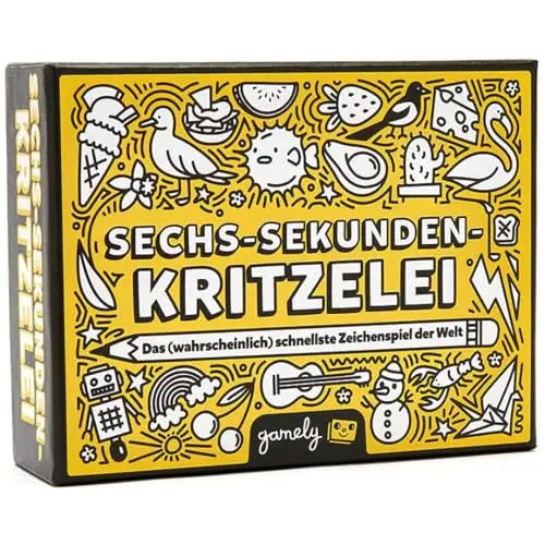 Gamely Sechs-Sekunden-Kritzelei: Das fieberhaft-Flotte, fetzige Zeichenspiel | EIN familienfreundliches Partyspiel für Kinder, Teenager und Erwachsene