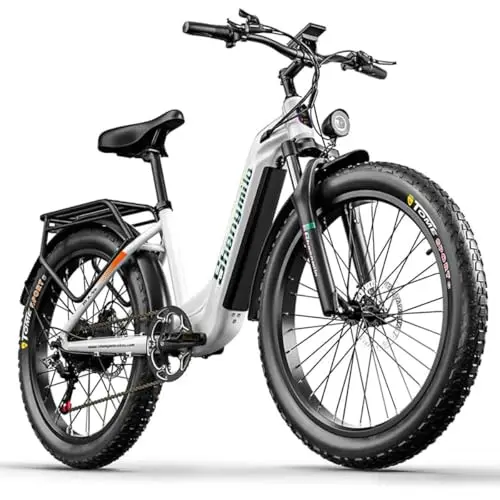 Shengmilo MX06 Elektrofahrrad Herren/Frauen, 80N.M, 26 Zoll Fat Tyre, 7 Gang Schaltung, 48V17.5AH Batterie, City Bike