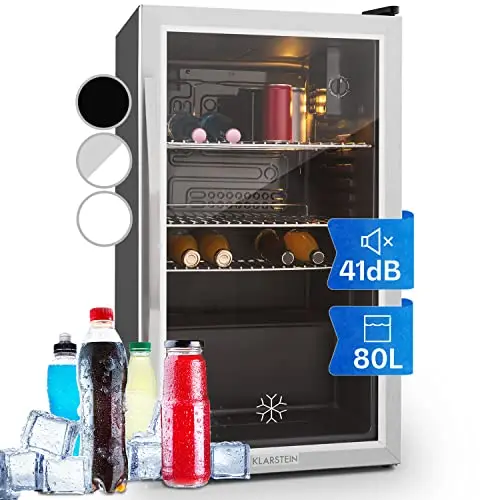 Klarstein 80L Mini Kühlschrank Glastür