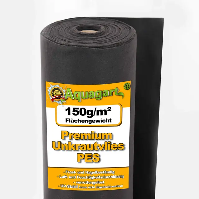 aquagart unkrautvlies 150g/m² 15m