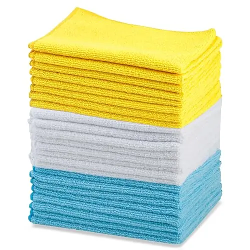 Amazon Basics Mikrofaser Reinigungstuch 24 Stück, 40.5 cm x 30.5 cm | 30 x 41 cm