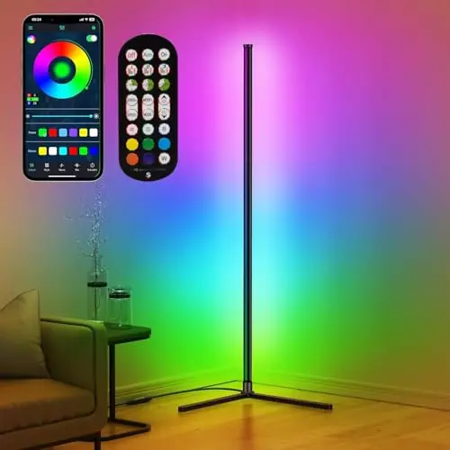 riyo led stehlampe wohnzimmer rgb app