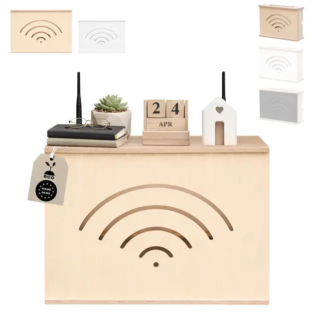 OHANA Router Schrank Wandbox Holz 40 x 32 cm