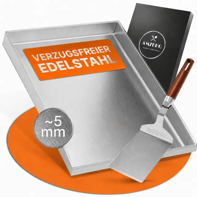 amzbq premium plancha set 40x30 stahl
