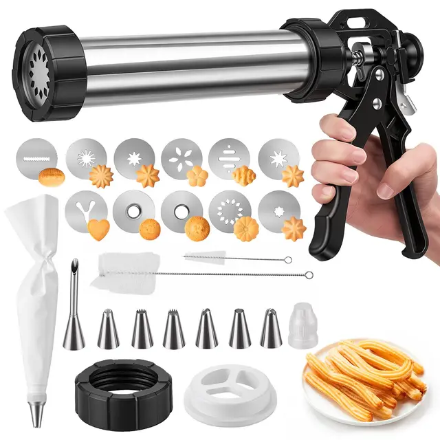 BORDRISE Churros Maker Tortenspritze 3-in-1 Gebäckpresse