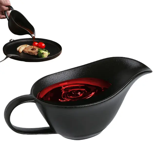 demlaka sauciere porzellan 280ml schwarz