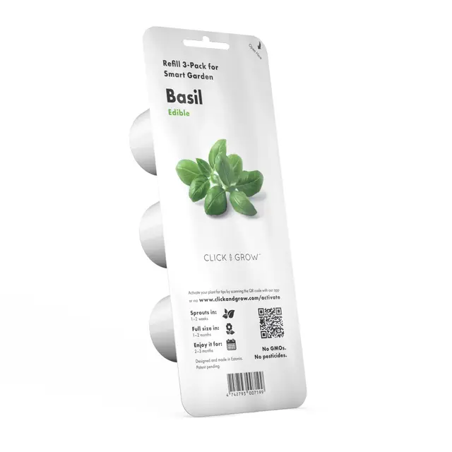 Emsa M52609 Click & Grow Substratkapsel Basilikum, Nachfüllpackung für Smart Garden, 3er-Set