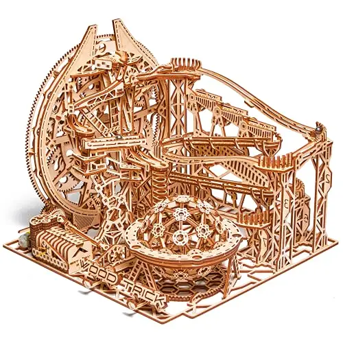 wood trick galaxy marble run