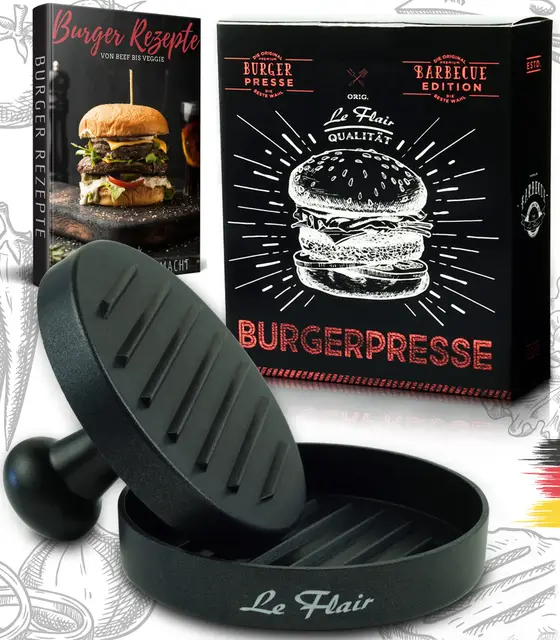 le flair alu burgerpresse aus aluminium