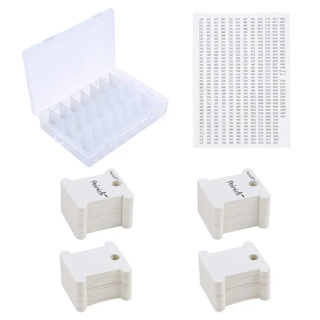 Peirich Stickgarn Organizer Box 24 Fächer mit 100 Spulen