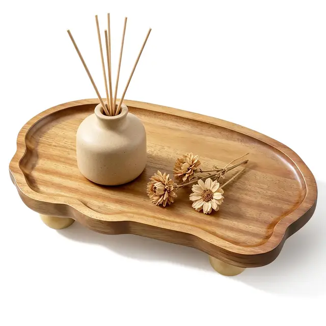gzzyang deko tablett holz 19 cm mit