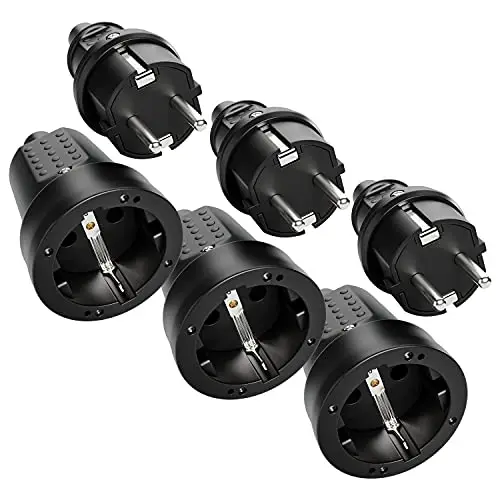greate Schuko Stecker Kupplung Set Außenbereich