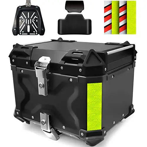 VOKKA Motorrad Topcase Aluminium 45L Schwarz