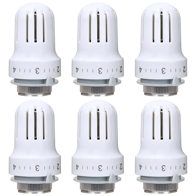 Valve Technik SC-WB-04YT-6 Heizkörperthermostat Set 6x M30x1.5