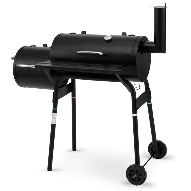 Tepro 1038 Wichita Smoker Grill, 2 Grillkammern, Schwarz
