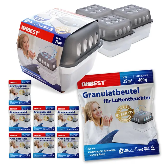 onbest 4x luftentfeuchter set