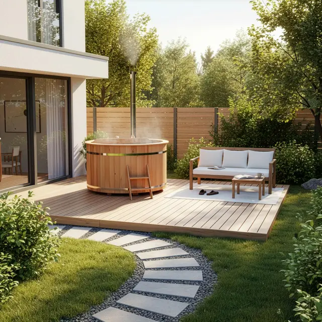 finntherm badefass bergen holz hot tub
