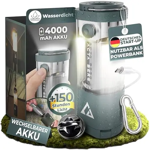 acta berg campinglampe led 450 lumen