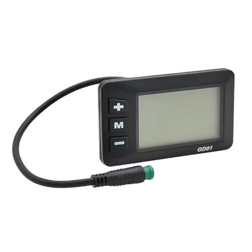 LCD-Panel, 24V 36V 48V LCD GD01-Display 5-poliger Stecker Fahrradanzeige, Messgerät, Helligkeit, Geschwindigkeit, Kilometerstand für JN-Controller, E-Bike-Motor