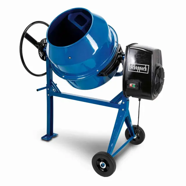 Scheppach Betonmischer MIX125 | 550 W Leistung | 230 V Spannung | 125L Fassungsvermögen