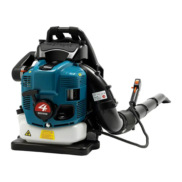 75.6cc 4-Takt Rucksack Benzin Laubbläser, 2600W Rucksackgebläse mit 498CFM Luftvolumen, Benzin Gebläse Laub Sauger, Leistungsstarke Rucksack Blatt Luftgebläse für Garten, 7000 U/min