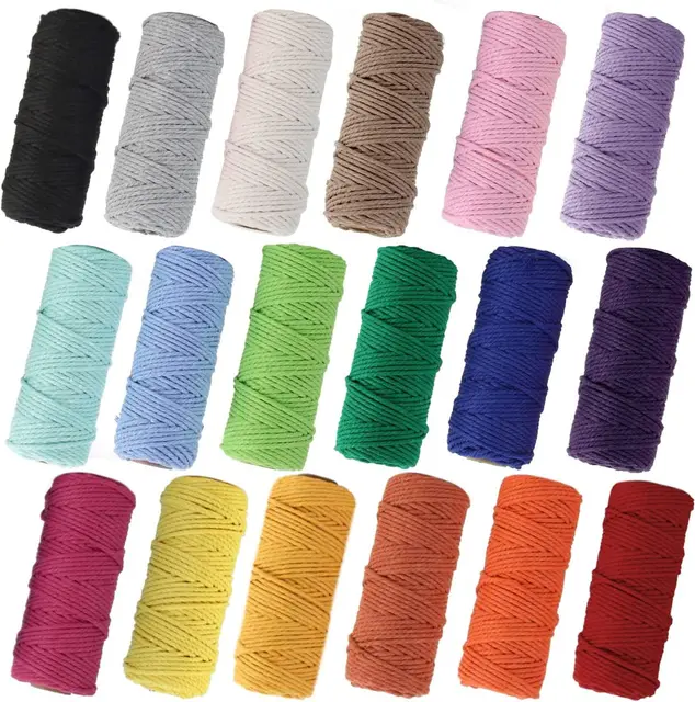 muslong makramee garn 2mm 18 farben 540