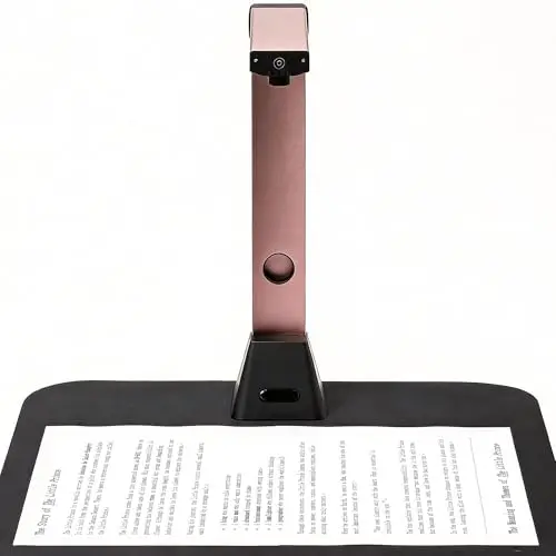 A3 Tragbarer Dokumentenscanner: 13 MP Hochauflösende Dokumentenkamera mit OCR für 130 Sprachen Kurvenkorrektur USBAnschluss Windows Kompatibel (Nicht für Mac) ideal für Heim Büro Schule