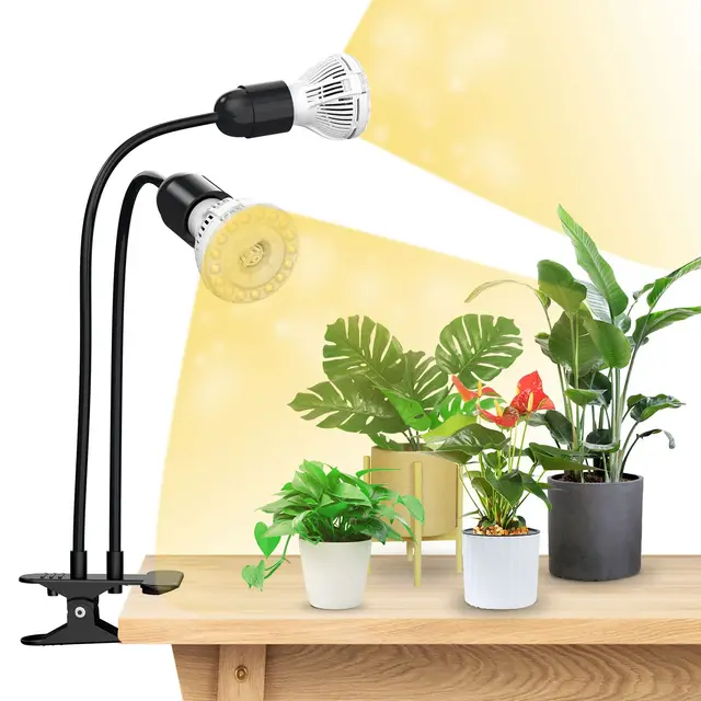 sansi led pflanzenlampe 20w 2-kopf