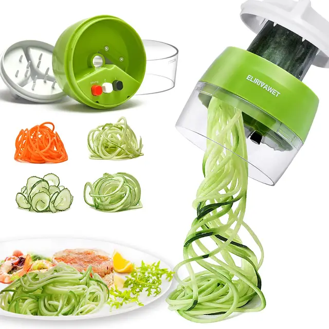 ELIRIVAWET 4-in-1 Spiralschneider Handgerät