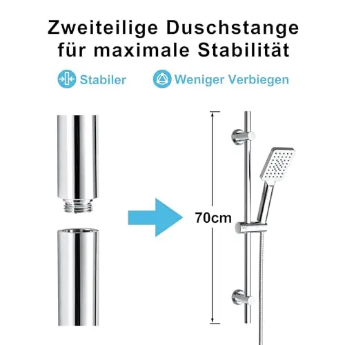 görbach edelstahl duschstange 70 cm