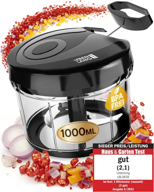 lebenlang gemüse zwiebelschneider 1l