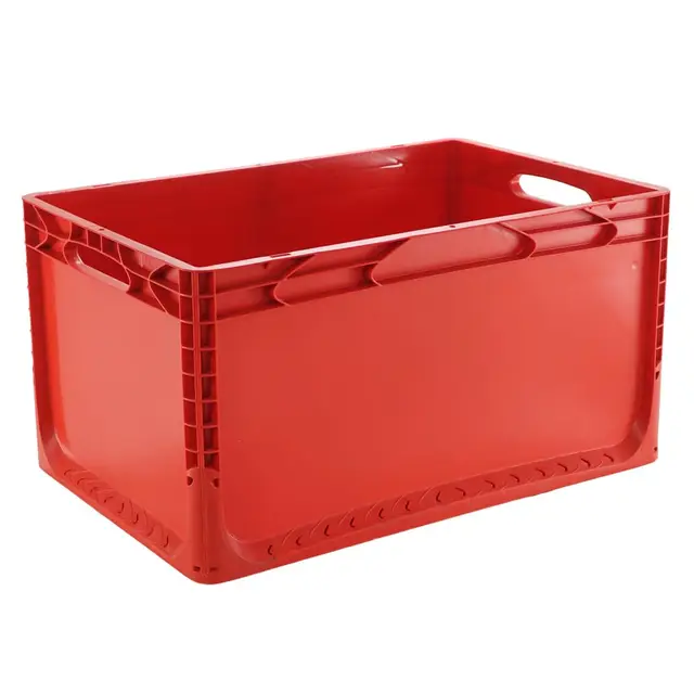 EU Euroboxen 60x40x32 cm rot geschlossen lebensmittelecht Transportbox Lagerbox Aufbewahrungsbox Lagerkiste Stapelbox Stapelbehälter