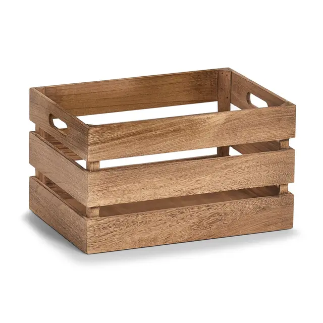 Zeller 15166 Aufbewahrungs-Kiste Vintage, Holz Kiste, ca. 35 x 25 x 20,5 cm, Natur, Holz