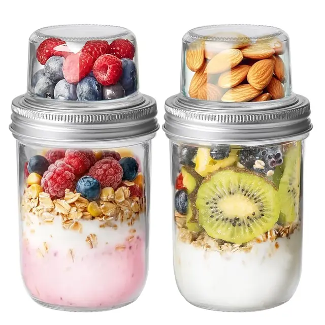 comsaf overnight oats gläser 480+120ml