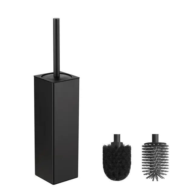 bvl wc bürste mit halter schwarz metall