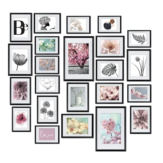 bomoe blossom bilderrahmen set 24 tlg