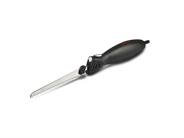 Girmi CT10 Elektrisches Messer, 45 W, DC-Motor, 2 Edelstahl-Messersets, Schwarz